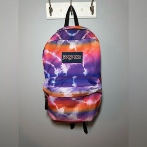Jansport Unisex Backpack Super Break Tie Dye School Commuter Hippie Bag